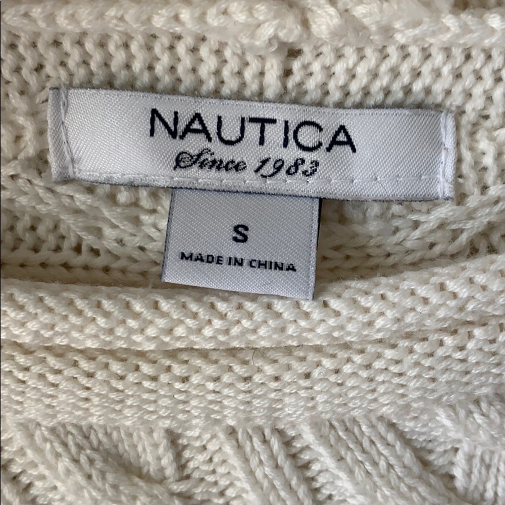 Vintage Nautica Off White Cable Knit Sweater - Picture 5 of 5